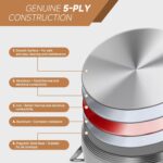 Ohtomber Stainless Steel Stock Pot - 12 Quart Large Cooking Pot with Lid for Pasta, Soup, Spaghetti, Nonstick Thick Base Deep Stockpot, Kitchen Cookware for Stew, Simmer, Boiling, Canning - Image 5