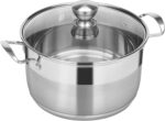 Ohtomber Stainless Steel Stock Pot - 12 Quart Large Cooking Pot with Lid for Pasta, Soup, Spaghetti, Nonstick Thick Base Deep Stockpot, Kitchen Cookware for Stew, Simmer, Boiling, Canning - Image 2