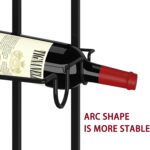 JKsmart 24 Bottles Wall Mounted Wine Rack, Adjustable Height Wine Rack Wall Mounted for Wine Bottles, Liquor, Champagne, Matte Metal Black Wine Wall Rack for Kitchen, Pantry, Bar, Wine Cellar - Image 6