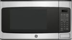 GE Countertop Microwave Oven, Compact 1.1 Cubic Ft., 950-watt Capacity, 6 Auto Cooking Settings, Child-Lock Technology, Kitchen Essentials for The Countertop, Dorm Room or Apartment, Stainless Steel - Image 2