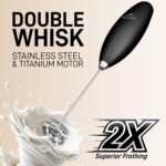 Zulay Kitchen Double Whisk Milk Frother with 2 Duracell Batteries - Powerful Handheld Foam Maker for Coffee, Lattes, Matcha, Hot Chocolate & Cappuccinos - Whip Creamy Froth in Seconds - Image 5