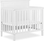 Dream On Me Ava 4-in-1 Mini Baby Crib with Daybed & Twin Bed Conversion in White, GreenGuard Gold & JPMA, Non-Toxic Finish, 3-Position Adjustable Height, Includes 1″ Mattress Pad - Image 2