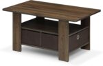 Furinno Andrey Coffee Table with Bin Drawer, Columbia Walnut/Dark Brown - Image 7