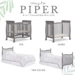 Dream On Me Violet 4-in-1 Convertible Mini Crib in Steel Grey, Greenguard Gold Certified, JPMA Certified, 3 Position Mattress Height Settings, Non-Toxic Finish - Image 7
