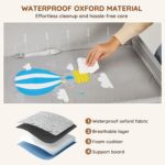 Lilian&Gema Portable Baby Changing Table with Wheels, 3-Level Adjustable Heights Folding Diaper Changing Station with Nursery Organizer&Large Storage Racks for Newborns&Infants - Image 7