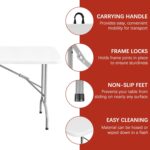 Elevon Folding Table, 6 Feet Heavy Duty Fold-in-Half Utility Table Indoor Outdoor for Camping, Picnic, Party - Image 4