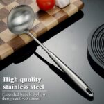 Stainless Steel Soup Ladle – Extra-Deep Large-Capacity Ladle with Long Hollow Handle, Dishwasher Safe, Easy to Clean – Ideal for Soup, Stew, Broth & Sauce - Image 4