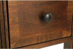 Signature Design by Ashley Breegin Chair Side End Table, 1 Drawer, 1 Fixed Shelf, Veneers, Wood, 13.13" W x 22.13" D x 23" H, Brown - Image 9