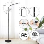Dimunt LED Floor Lamp, Bright 15W Floor Lamps for Living Room with 1H Timer, Stepless Adjustable 3000K-6000K Colors & Brightness Standing Lamp with Remote & Touch Control Reading Floor Lamps - Image 9