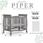 Dream On Me Violet 4-in-1 Convertible Mini Crib in Steel Grey, Greenguard Gold Certified, JPMA Certified, 3 Position Mattress Height Settings, Non-Toxic Finish - Image 4