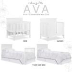 Dream On Me Ava 4-in-1 Mini Baby Crib with Daybed & Twin Bed Conversion in White, GreenGuard Gold & JPMA, Non-Toxic Finish, 3-Position Adjustable Height, Includes 1″ Mattress Pad - Image 7