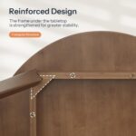 HOOBRO Bamboo Dining Table, Round Dining Table for 2, 27.5" Kitchen Table for Small Space, Writing Table, Easy to Assemble, for Dining Room, Living Room, Office, Kitchen, Apartment, Brown BR71CZ01G1 - Image 8