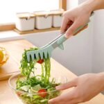 Kitchen Tongs for Cooking, 9 Inch Small Silicone Tongs, Food Grade Mini Serving Tongs with Silicone Tips, Set of 3, Green - Image 8