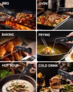 Meat Thermometer Digital 0.5 Sec Instant Read Thermometer, Accurate to ±0.5°F Ultra Fast Digital Food Thermometer for Cooking Outside Grill BBQ, 180° Auto Rotating Display, Waterproof, Auto Wake/Sleep - Image 9