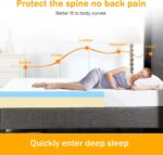 Twin Size Mattress Gel Memory Foam Bed Mattress in a Box Medium Firm and Good Support Removable and Washable Design Breathable Fabric Small Compression Packaging for Kids and Adults - Image 4