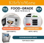 38oz Meal Prep Containers, Extra Large &Thick Food Storage Containers with Lids, Reusable Plastic,Disposable Bento Box,Stackable,Microwave/Freezer/Dishwasher Safe, BPA Free (30Pack) - Image 5