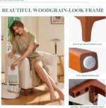 COLAMY Sherpa Accent Chair with Storage Ottoman Set, Upholstered Barrel Arm Chair with Footrest, Modern Living Room Chair with Back Pillow, Cream - Image 7