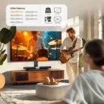 Universal TV Stand - Table Top TV Stand for 27-60 inch LCD LED TVs - 6 Level Height Adjustable TV Base Stand with Tempered Glass Base & Wire Management, VESA 400x400mm - Image 3