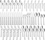 60 Piece Silverware Set For 12, Stainless Steel Flatware/Tableware Set Include Spoons/Forks/Knives, Yoehka Mirror Polished Cutlery Set For Home Kitchen Restaurant Hotel, Durable,Dishwasher Safe - Image 2