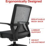 STAPLES Executive Office Chair, Mesh, Ergonomic, Lumbar Support, Black - Image 4