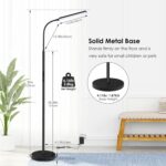Dimunt LED Floor Lamp, Bright 15W Floor Lamps for Living Room with 1H Timer, Stepless Adjustable 3000K-6000K Colors & Brightness Standing Lamp with Remote & Touch Control Reading Floor Lamps - Image 4