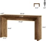 Tribesigns Farmhouse Console Table, 55-Inch Wooden Sofa Table with Storage for Entryway, Foyer, Hallway, Living Room, Easy Assembly (Rustic Brown) - Image 3
