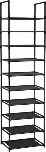 FIDUCIAL HOME 10 Tiers Shoe Rack 20-25 Pairs Sturdy Shoe Shelf - Image 5