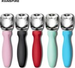 Rainspire Ice Cream Scoop Stainless Steel with Comfortable Handle, Ice Cream Scooper Heavy Duty, Ice Cream Spade Great for Spooning Frozen Hard Gelato and Sorbet, Cookie Dough, Melon, Black - Image 8