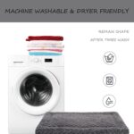 Washable Dog Bed Mat Ultra Soft Dog Crate Pad Comfy Fluffy Pet Kennel Beds Sleeping Mattress for Large Jumbo Medium Small Dogs, 35 x 22 Inch, Gray - Image 7