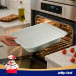 JOLLY CHEF 9x13 Aluminum Pans With Lids (25 Pack)- Disposable Foil Food Containers with Lids for Cooking, Heating, Storing, Prepping Food- Thanksgiving, Christmas, Parties - Image 5