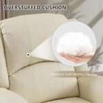 Leather Recliner Chair, 360° Swivel Recliner with Heat and Massage,Classic and Traditional Manual Recliner Chair with Comfortable Arms for Living Room - Image 10