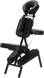 Master Massage Apollo Extra Large Size Portable Massage Chair-Lightweight Aluminum Tattoo Foldable-Sitting Posture Folding Massage Chair-with Larger Cushions and Wheels Bag-in Black - Image 7