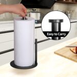 Paper Towel Holder Countertop, OBODING, Black Kitchen Paper Towel Holder Stand for Kitchen and Bathroom Organization, Stainless Steel Paper Towel Holders for Standard and Large Rolls (Matte Black) - Image 5