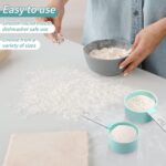 Measuring Cups Set Measuring Spoons Set, Nesting Measure Cups with Stainless Steel Handle, For Measuring Dry and Liquid Ingredients Small Teaspoon with Plastic Head (Mint Green) - Image 4