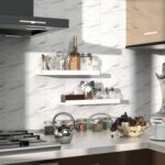 Love-KANKEI Floating Shelves Wall Mounted Set of 2, 17 Inch Rustic Wood Wall Shelves for Storage, Bedroom Living Room Bathroom Kitchen Office and More White - Image 5