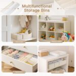 Criusia Drawer Organizer Clothes, 14 Pack Dresser Organizer for Baby Clothes, Underwear, Sock- Foldable Closet Organization and Storage Dividers Bins for Nursery, Bedroom and Dorm (Beige) - Image 6