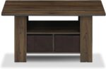 Furinno Andrey Coffee Table with Bin Drawer, Columbia Walnut/Dark Brown - Image 8