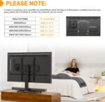 Universal TV Stand - Table Top TV Stand for 27-60 inch LCD LED TVs - 6 Level Height Adjustable TV Base Stand with Tempered Glass Base & Wire Management, VESA 400x400mm - Image 9
