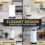 Heavy-Duty Stainless Steel Paper Towel Holder - Easy One-Handed Tear with Suction Cups - Modern Weighted Standing Countertop Dispenser for Kitchen - Holds All Paper Towel Rolls, Black - Image 4