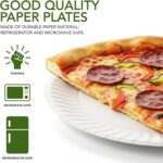 Stock Your Home 9-Inch Paper Plates Uncoated, Everyday Disposable Plates 9" Paper Plate Bulk, White, 500 Count - Image 4