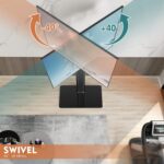 Universal Floor TV Stand with Mount 80 Degree Swivel Height Adjustable and Space Saving Design for Most 27 to 65 inch LCD, LED OLED TVs, Perfect for Corner & Bedroom HT1002B - Image 3