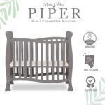 Dream On Me Violet 4-in-1 Convertible Mini Crib in Steel Grey, Greenguard Gold Certified, JPMA Certified, 3 Position Mattress Height Settings, Non-Toxic Finish - Image 5
