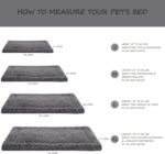 Washable Dog Bed Mat Ultra Soft Dog Crate Pad Comfy Fluffy Pet Kennel Beds Sleeping Mattress for Large Jumbo Medium Small Dogs, 35 x 22 Inch, Gray - Image 6