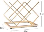 Countertop Wine Rack - 5 Bottle Freestanding Modern Gold Metal Small Wine Rack - Tabletop Wine Holder Stand for Cabinet, Pantry, Wine Bottle Storage… - Image 3