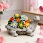 Nacome Solar Garden Outdoor Statues Turtle with Succulent and 7 LED Lights - Lawn Decor Tortoise Statue for Patio, Balcony, Yard Ornament - Chrismtas Gifts for Mom Grandma - Image 10