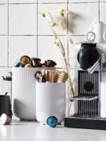 LE TAUCI Utensil Holder, 7.3"+5.4" Ceramic Kitchen Utensil Holder for Countertop, Large Cooking Utensil Crocks for Kitchen Counter Decor, Morden Utensil Organizer for Spatula, Set of 2, White - Image 5