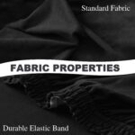 Sectional Couch Covers 2-Piece Softness L Shaped Sofa Cover Super Stretch L-Type Couch Slipcover with 2Pcs Pillowcases Sofa Slipcover 3 Seater + 3 Seater Furniture Protector (Black) - Image 5