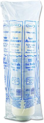 Dart 5BWWC 5-6 oz White Unlaminated Foam Bowl (Case of 1000) - Image 3