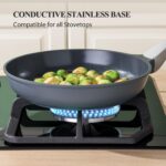 PRICUSIS Nonstick Ceramic Frying Pan with Lid, Non Toxic Skillet, Healthy Egg Pan Nonstick Omelet Pan Chef's Pan, PTFE PFOA & PFAS Free, Induction Compatible (8Inch W/L) - Image 8
