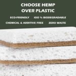 Plant-Based Kitchen Sponges - FSC Certified and PETA Approved, Natural, Eco-Friendly, Biodegradable Sisal Hemp Sponges for Dishes, Cleaning Sponge for Kitchen, Bathroom, Household - 12 Count - Image 4